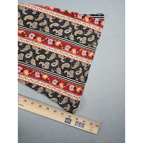 Chocolate U.S.A. Large Floral Paisley Flare Pull On Pants BOHO Festival Hippie - Picture 11 of 11